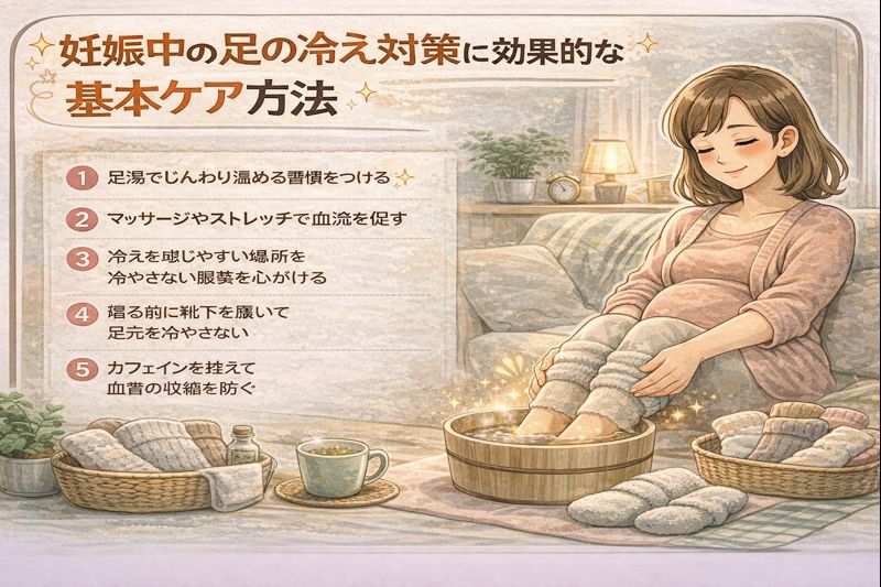 妊娠中の足の冷え対策に効果的な基本ケア方法