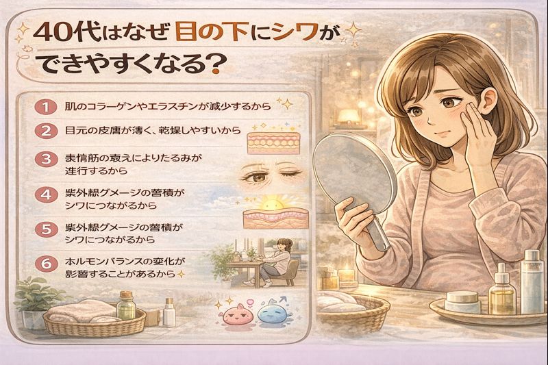 40代はなぜ目の下にシワができやすくなる？