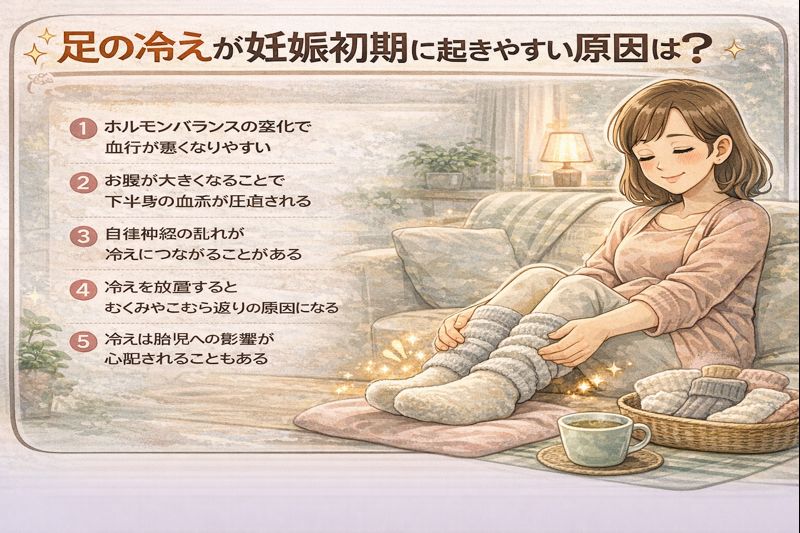 足の冷えが妊娠初期に起きやすい原因は？