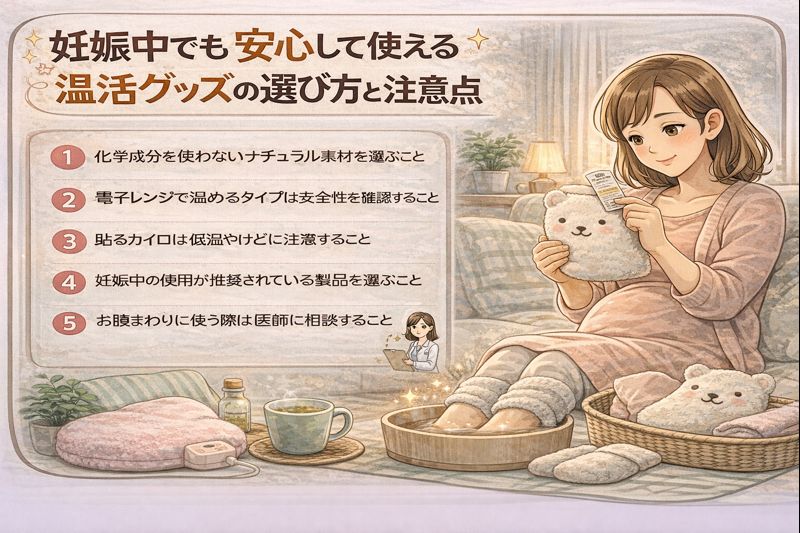妊娠中でも安心して使える温活グッズの選び方と注意点
