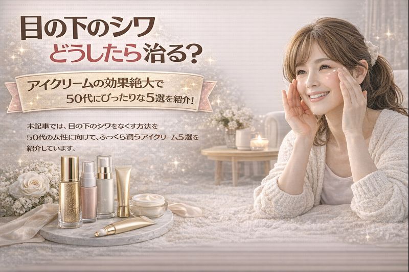 目の下のシワ どうしたら治る？アイクリームの効果絶大で50代にぴったりな5選を紹介！
